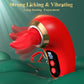 Rose Vibrator with LCD Display, 3 Suction Modes, 9 Tongue Motions, Vibration & Removable Cup