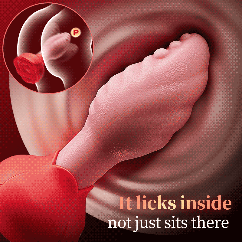 Smart Tongue-Shaped Anal Plug with 360° Rotation & App Remote Control