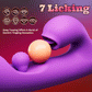 Tongue Licking Clitoral Stimulator Vibrator With 360° Rotation Rubbing Ball