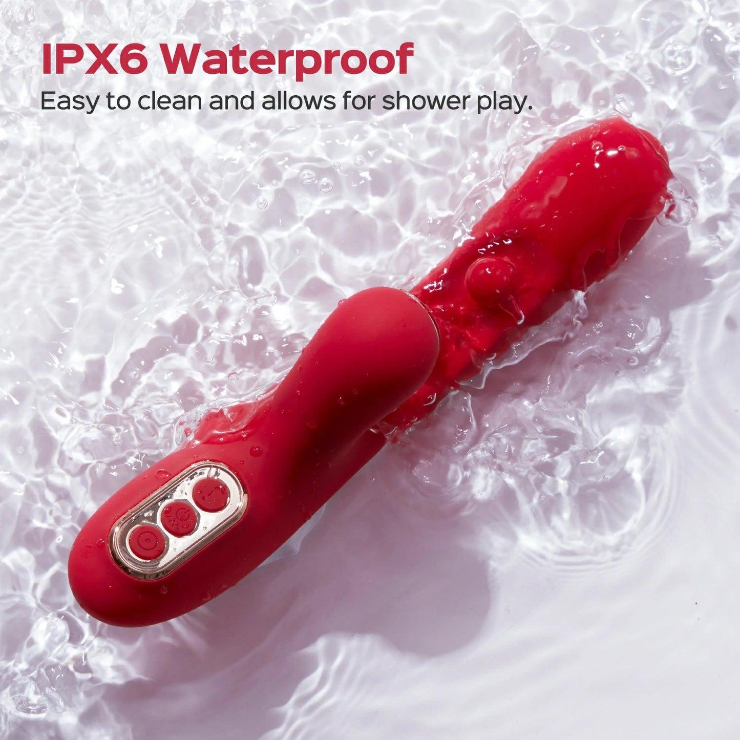 Twin Ball Wiggling G-Spot Vibrator with 10 Speeds & Tapping Modes