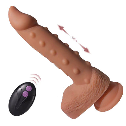 8 Inch Suction Cup Thrusting Vibration Realistic Dildo