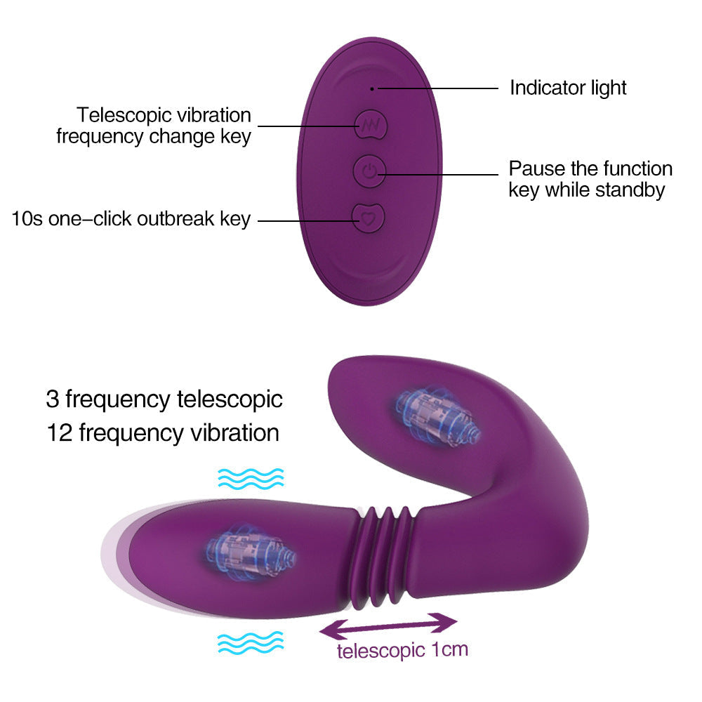 Unisex Super Powerful 12 Vibrating 3 Thrusting Stimulator.