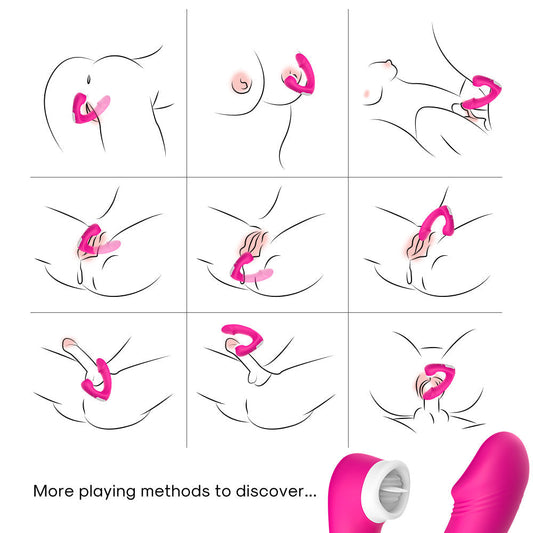 G-spot Dildo Clitoral Licking Vibrator