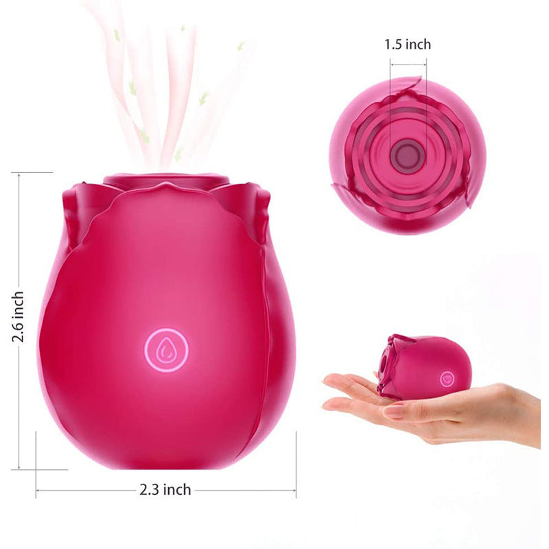 Portable Rose Sucking Vibrator Clitoral Nipple Stimulator