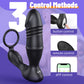 App Controller 9-Telescopic Vibration Cock Rings Prostate Massager