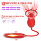 3 In 1 Upgrade Rose Stimulator with 3 Tongue Licking & 10 Thrusting Vibrator