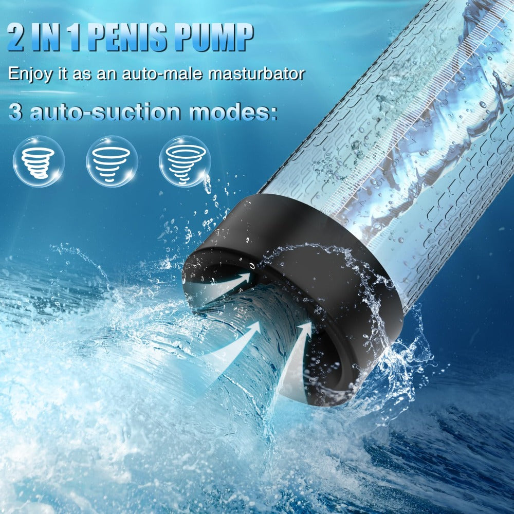 3 Vacuum Suction and 4 Training Pressure Modes Automatic Penis Pump