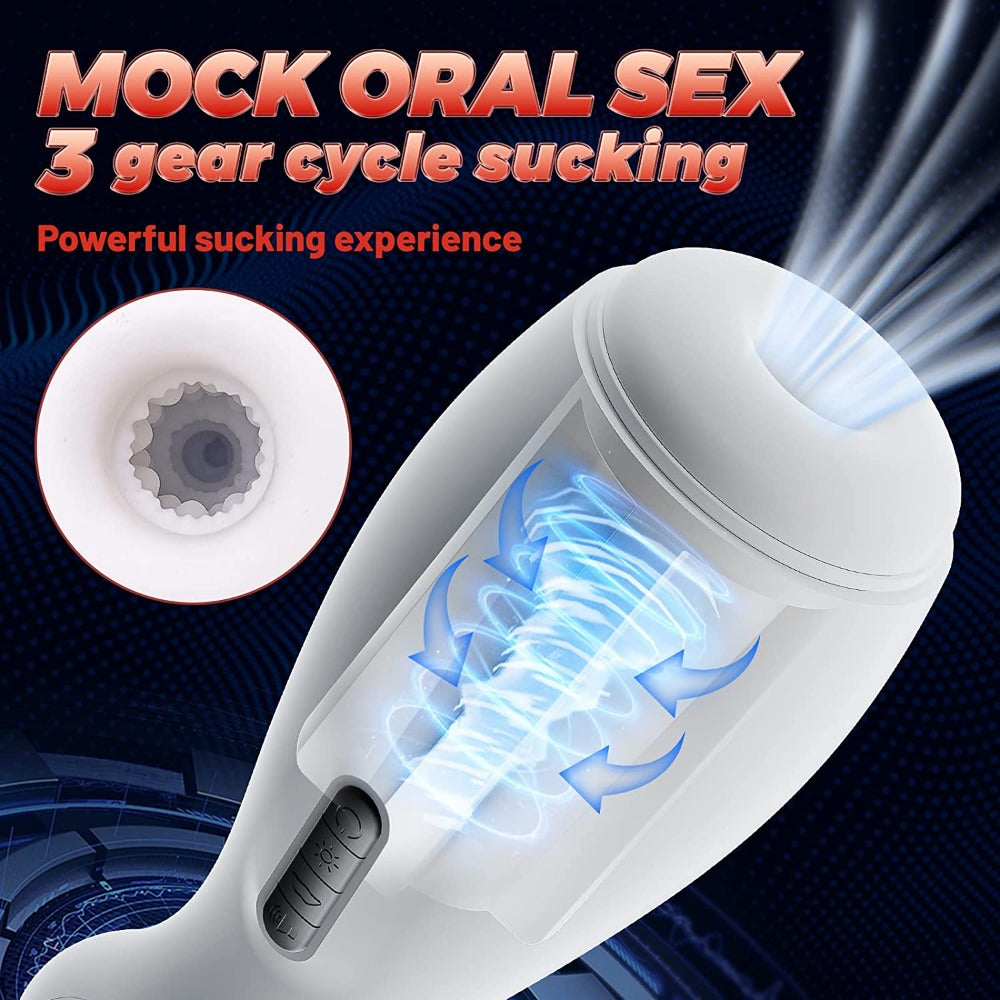 3 sucking 12 vibrations Robot Male Masturbator with Pronunciation