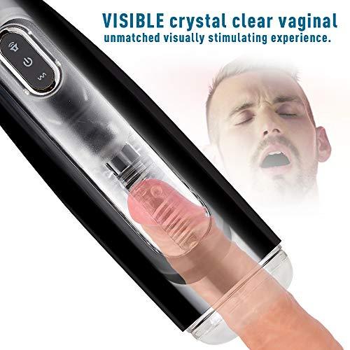 Automatic Rotating Telescoping Hands-Free Male Masturbation Cup.