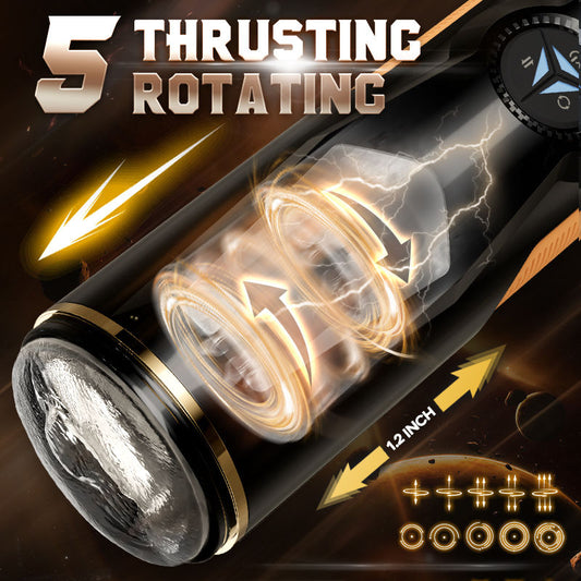 5 Thrusting 5 Rotating Vulva Mouth Automatic Masturbation Cup