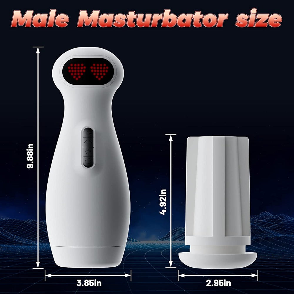 3 sucking 12 vibrations Robot Male Masturbator with Pronunciation