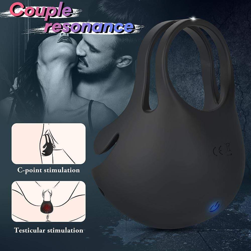 9-Speed Vibrating Penis Ring Testicle Stimulator.