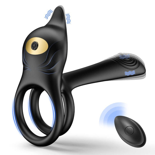 3 in 1 Vibrating Cock Ring With G-Spot and Clitoral Stimulator