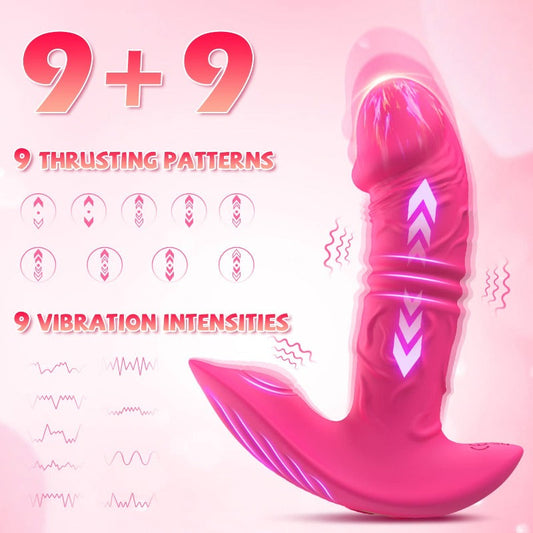 9 Thrusting 9 Vibrating G Spot Dildo with App Control