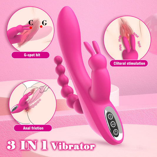 7 Vibrating Modes Rabbit G-Spot Stimulator Anal Dildo Vibrator