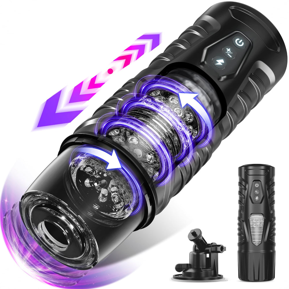 Automatic Thrusting & Rotating Male Masturbator Cup