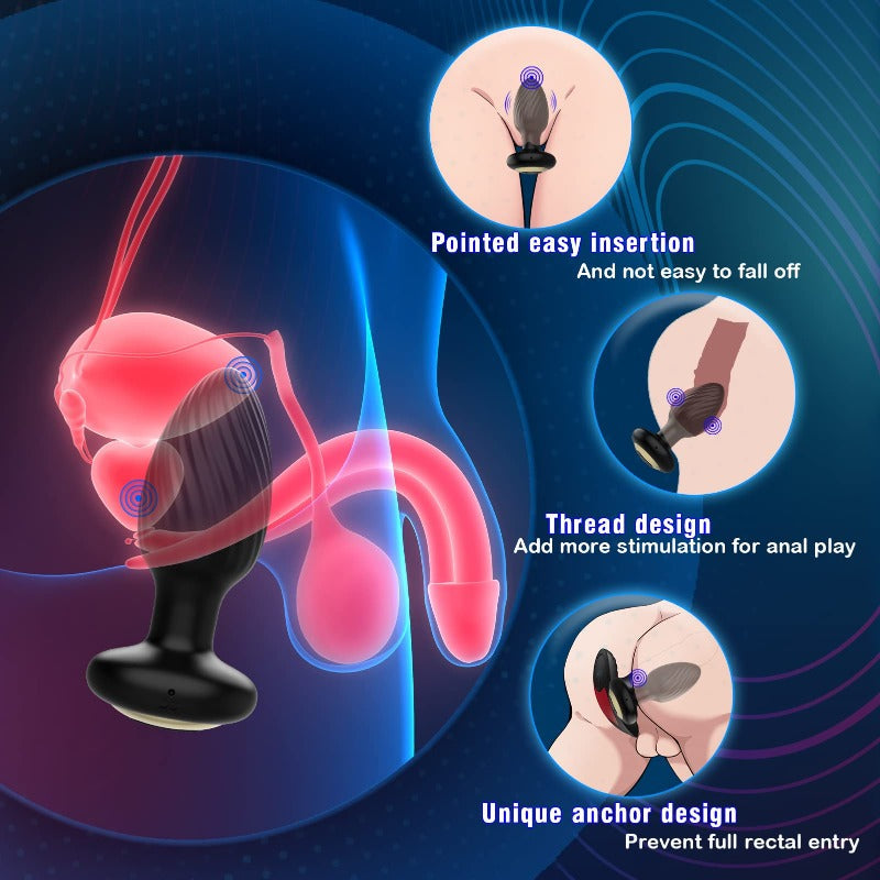 7 Vibration 7 Rotation Anal Plug Prostate Massager