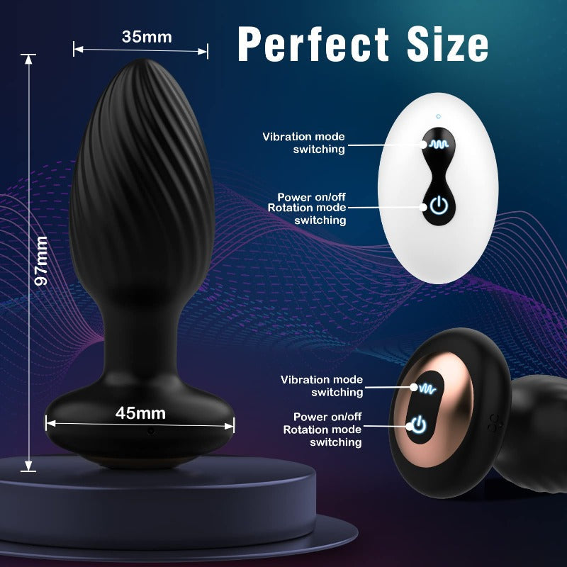 7 Vibration 7 Rotation Anal Plug Prostate Massager