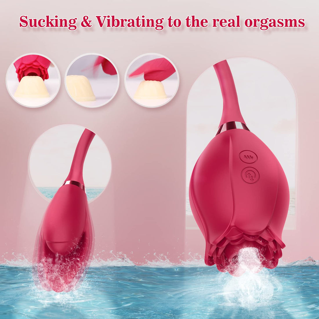 Mermaid Rose Sucking Vibrator with Love Egg Vibe.