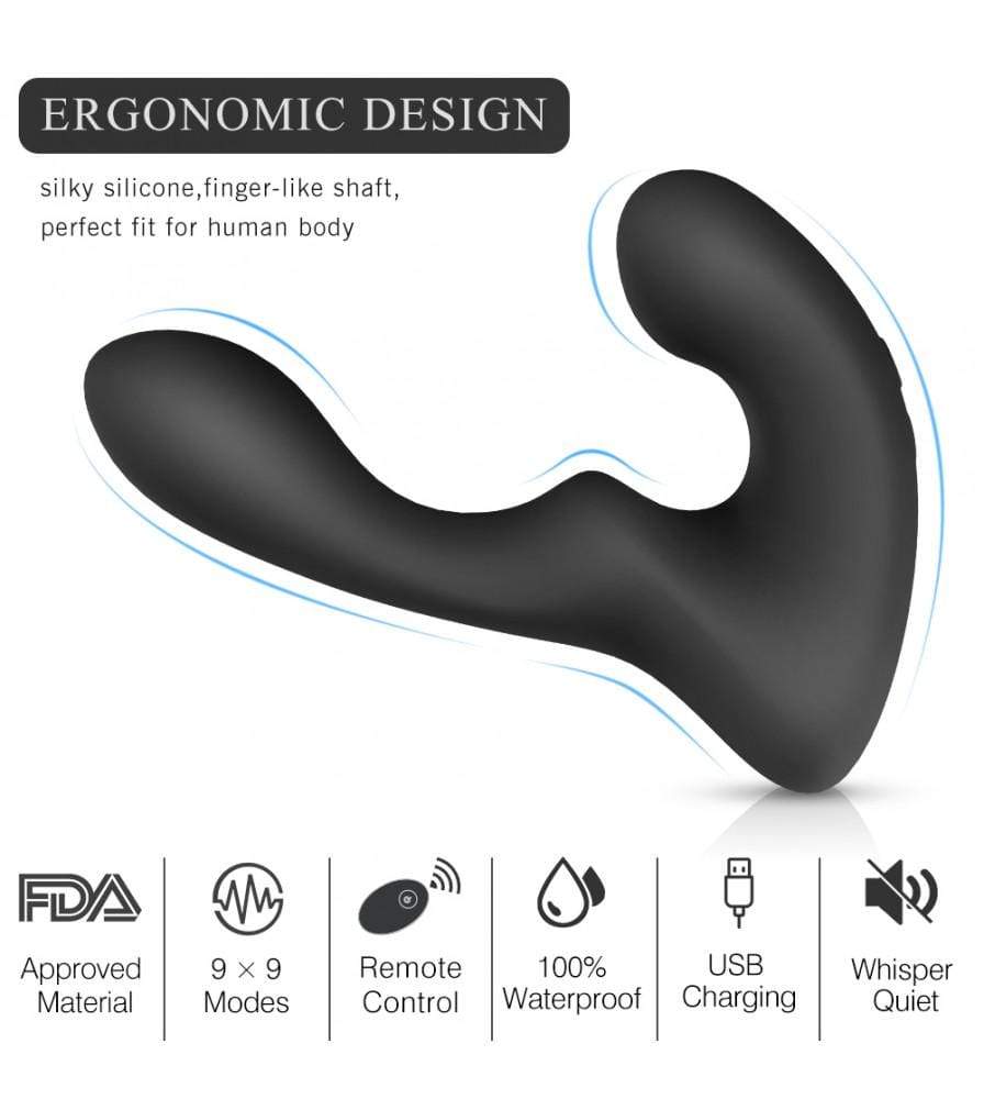 9 Vibrating Double Motor Wave-Motion Prostate Massager