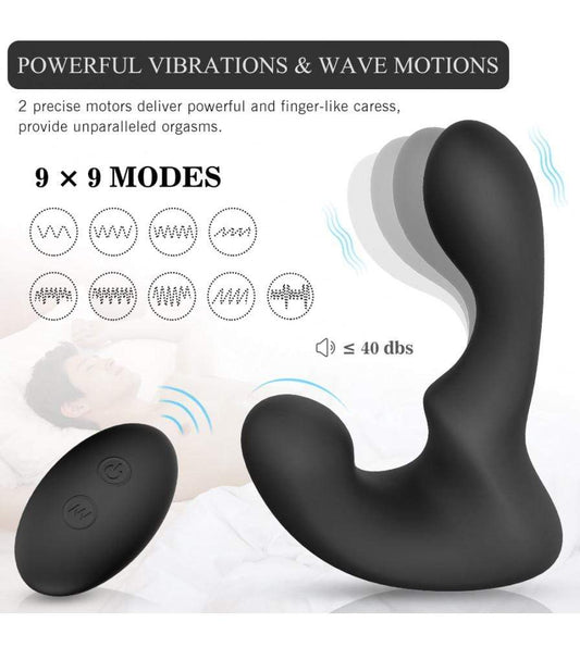 9 Vibrating Double Motor Wave-Motion Prostate Massager