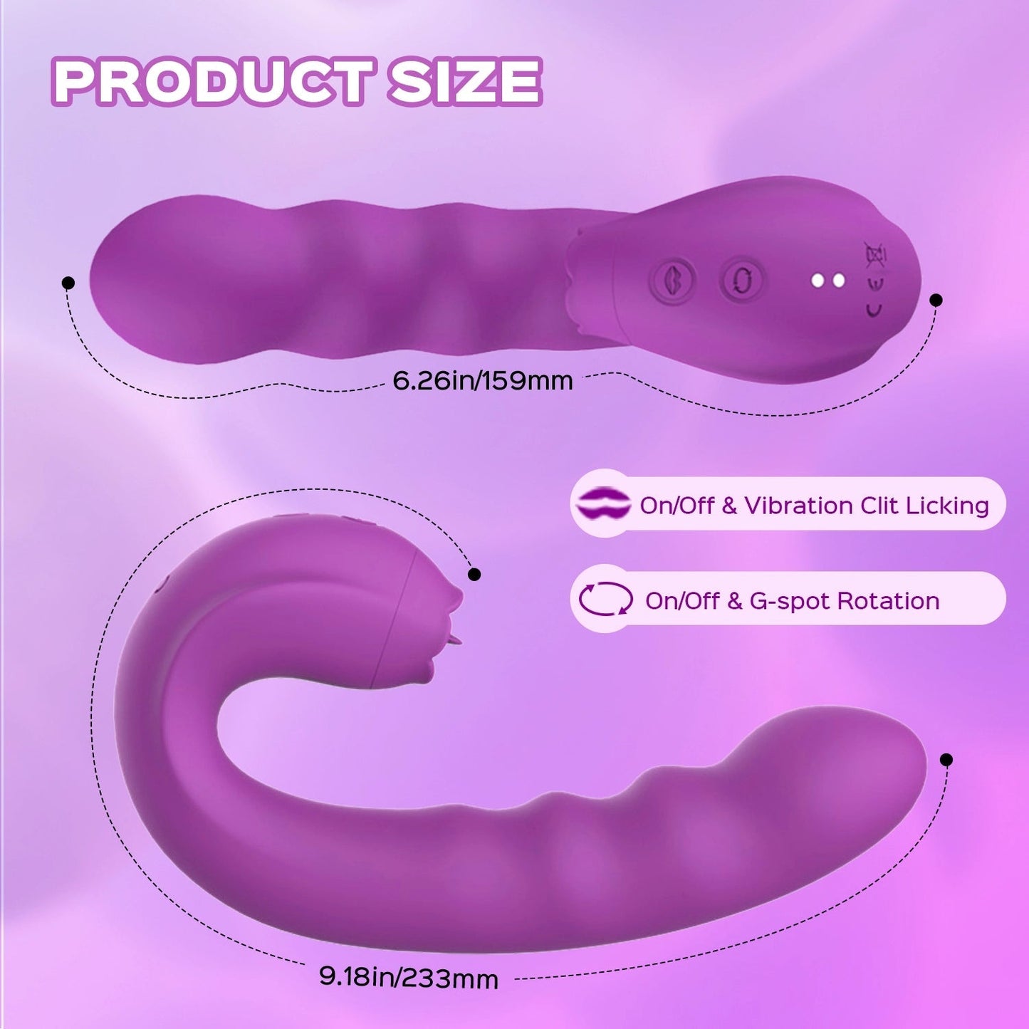 G Spot Vibrator With Rotating Head & Vibrating Tongue