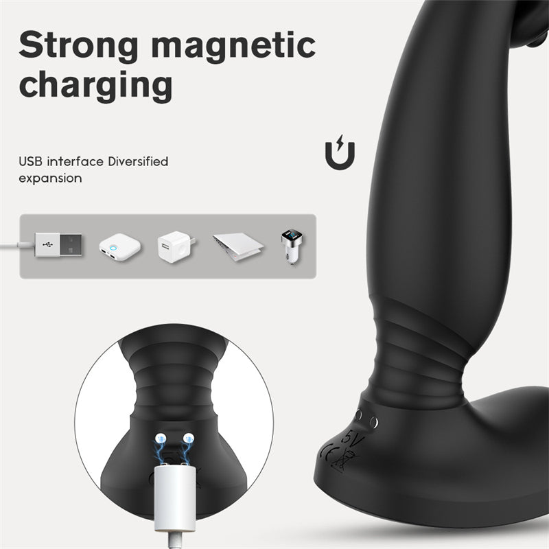 Remote Control Cock Ring Butt Plug Prostate Massager