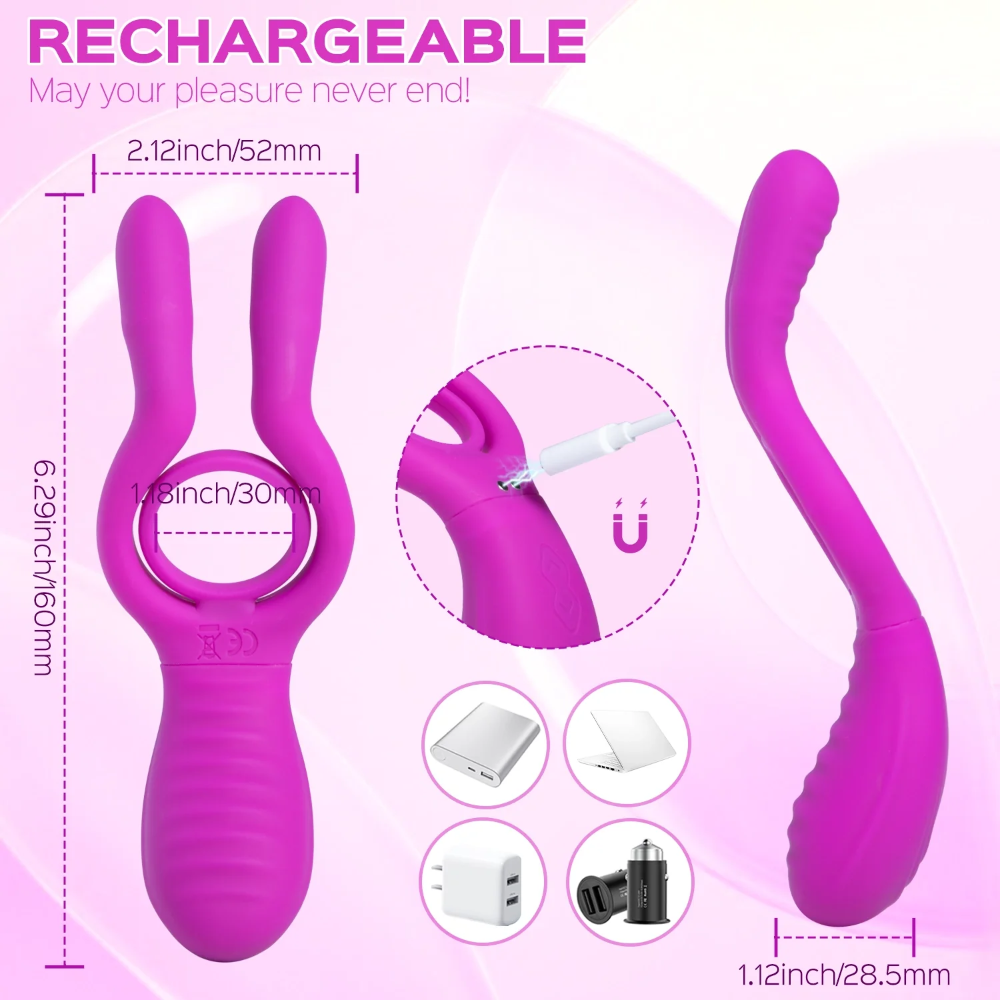 Remote Control Testicle Clit Vibrator With Cock Ring