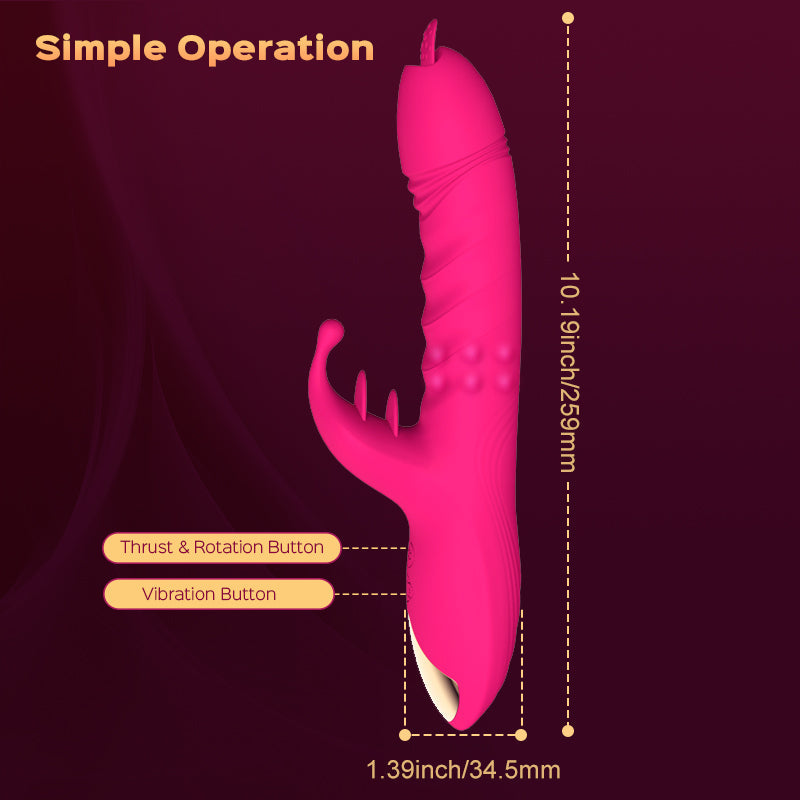 Thrusting Rabbit Vibrator With Rotation Beads Semxs 