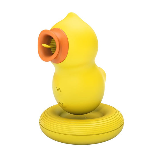 Tongue Licking Sucking Rubber Duck Vibrator