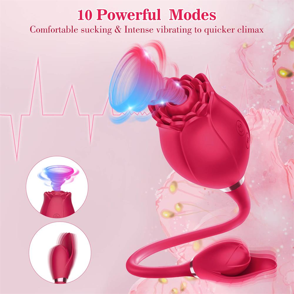 Mermaid Rose Sucking Vibrator with Love Egg Vibe.